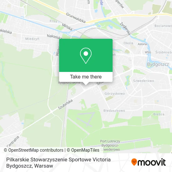 Pilkarskie Stowarzyszenie Sportowe Victoria Bydgoszcz map