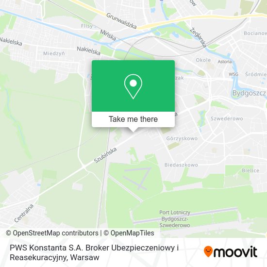 PWS Konstanta S.A. Broker Ubezpieczeniowy i Reasekuracyjny map