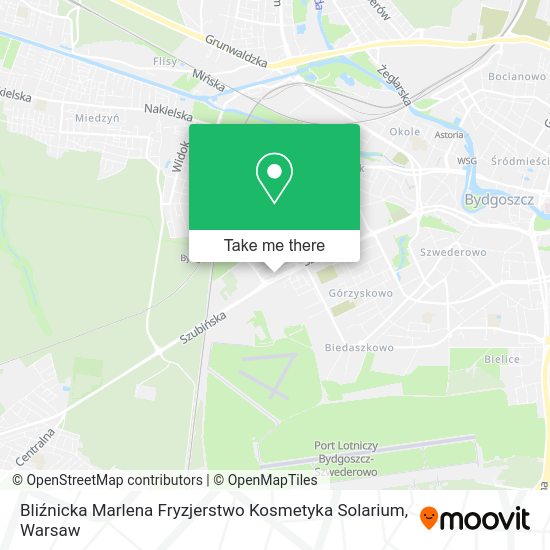 Bliźnicka Marlena Fryzjerstwo Kosmetyka Solarium map