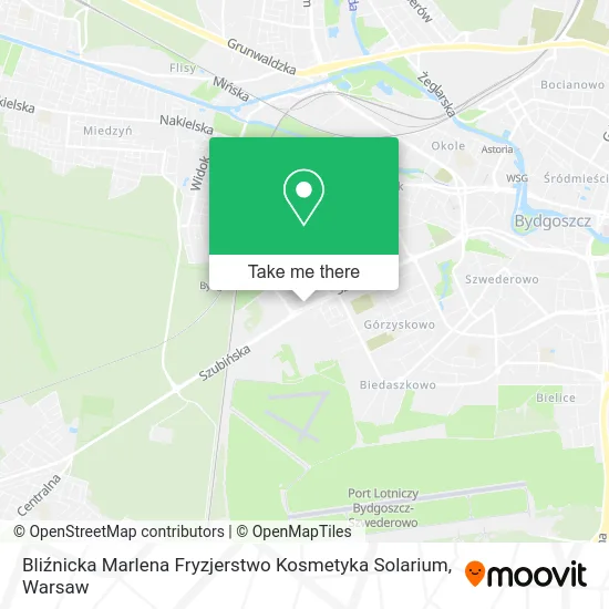 Bliźnicka Marlena Fryzjerstwo Kosmetyka Solarium map