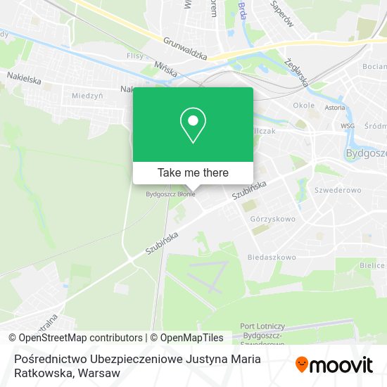 Pośrednictwo Ubezpieczeniowe Justyna Maria Ratkowska map