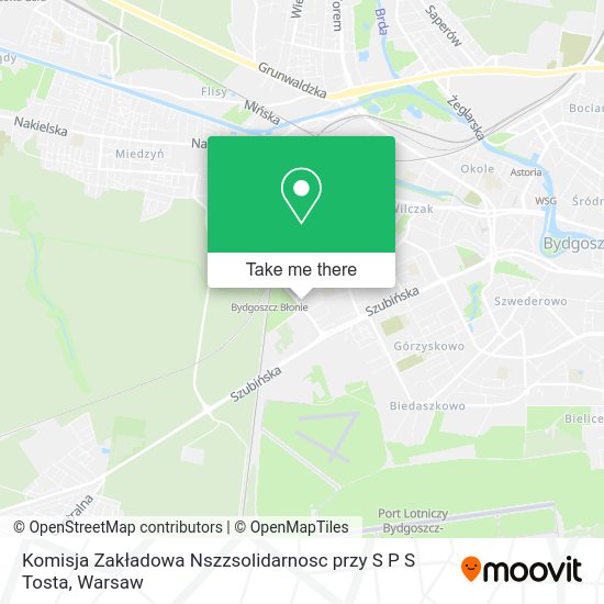 Komisja Zakładowa Nszzsolidarnosc przy S P S Tosta map