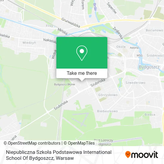 Карта Niepubliczna Szkoła Podstawowa International School Of Bydgoszcz
