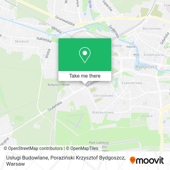 Usługi Budowlane, Poraziński Krzysztof Bydgoszcz map