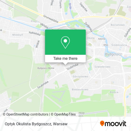 Optyk Okulista Bydgoszcz map