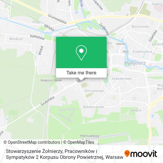 Stowarzyszenie Żołnierzy, Pracowników i Sympatyków 2 Korpusu Obrony Powietrznej map