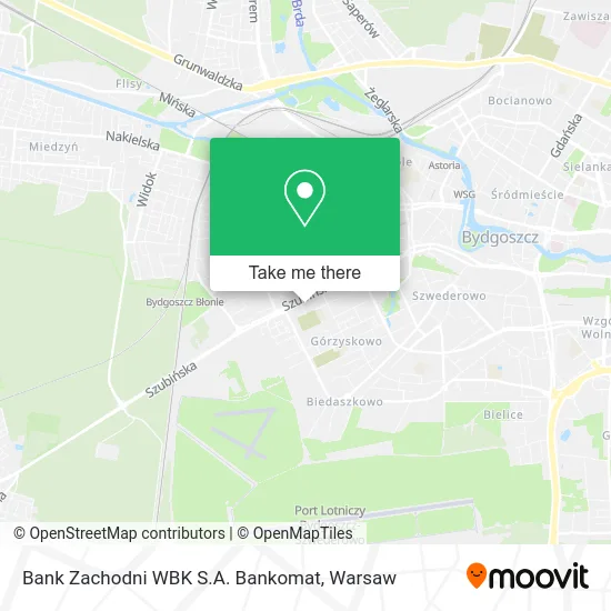 Bank Zachodni WBK S.A. Bankomat map