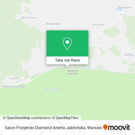 Salon Fryzjerski Diamond Anetta Jabłońska map