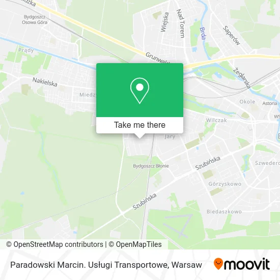 Paradowski Marcin. Usługi Transportowe map