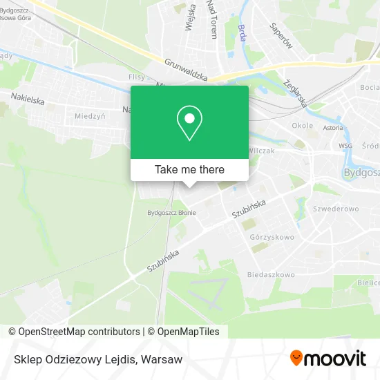 Sklep Odziezowy Lejdis map