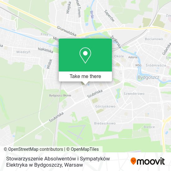 Stowarzyszenie Absolwentów i Sympatyków Elektryka w Bydgoszczy map