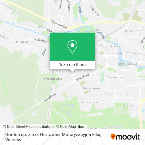 Gordon sp. z o.o. Hurtownia Motoryzacyjna Filia map