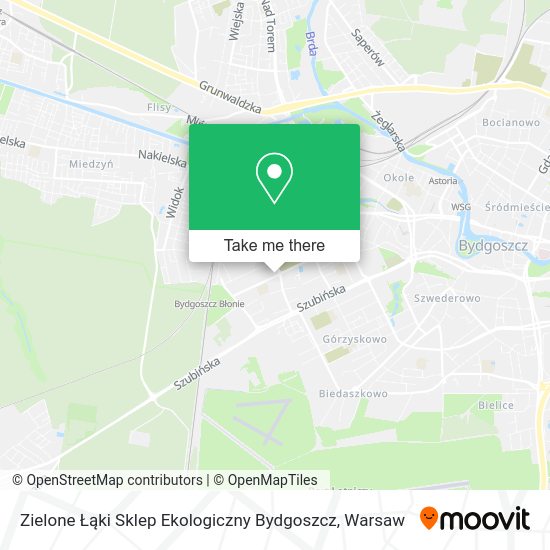 Zielone Łąki Sklep Ekologiczny Bydgoszcz map