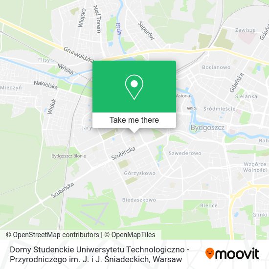 Domy Studenckie Uniwersytetu Technologiczno - Przyrodniczego im. J. i J. Śniadeckich map