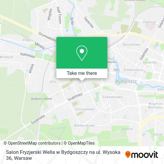 Salon Fryzjerski Wella w Bydgoszczy na ul. Wysoka 36 map