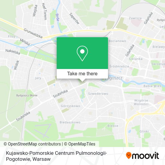 Карта Kujawsko-Pomorskie Centrum Pulmonologii-Pogotowie