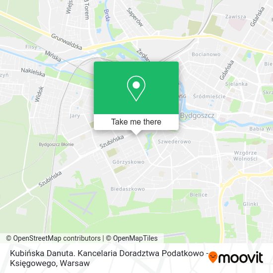 Kubińska Danuta. Kancelaria Doradztwa Podatkowo - Księgowego map