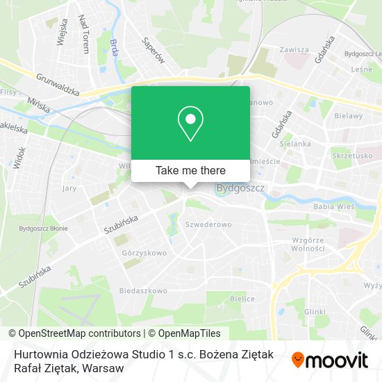 Hurtownia Odzieżowa Studio 1 s.c. Bożena Ziętak Rafał Ziętak map