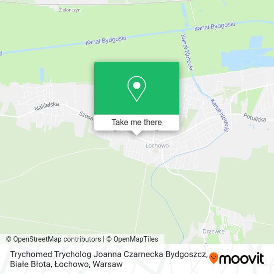 Карта Trychomed Trycholog Joanna Czarnecka Bydgoszcz, Białe Błota, Łochowo