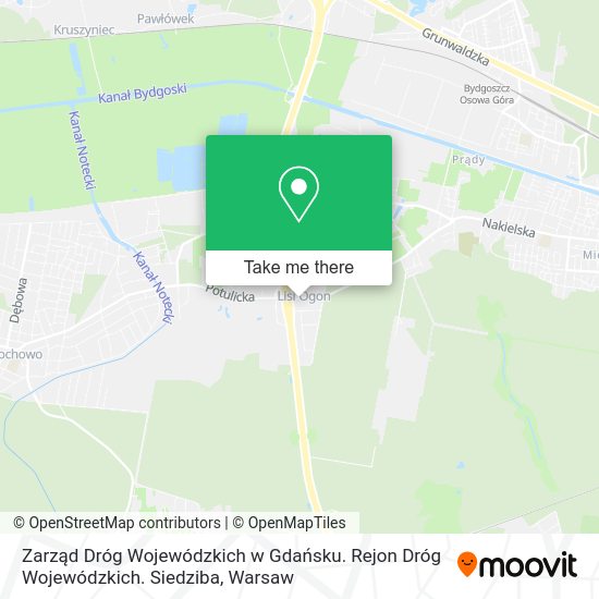 Zarząd Dróg Wojewódzkich w Gdańsku. Rejon Dróg Wojewódzkich. Siedziba map