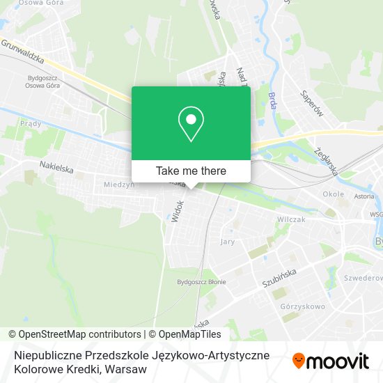 Карта Niepubliczne Przedszkole Językowo-Artystyczne Kolorowe Kredki