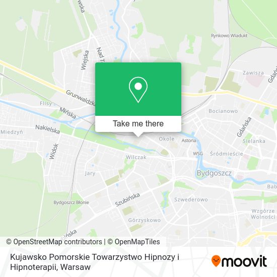 Kujawsko Pomorskie Towarzystwo Hipnozy i Hipnoterapii map