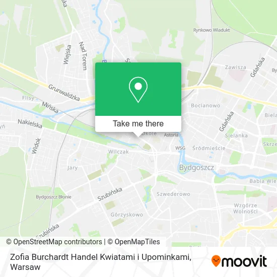 Zofia Burchardt Handel Kwiatami i Upominkami map
