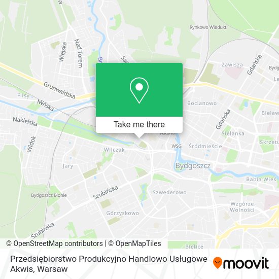 Przedsiębiorstwo Produkcyjno Handlowo Usługowe Akwis map