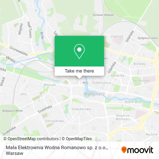 Карта Mała Elektrownia Wodna Romanowo sp. z o.o.