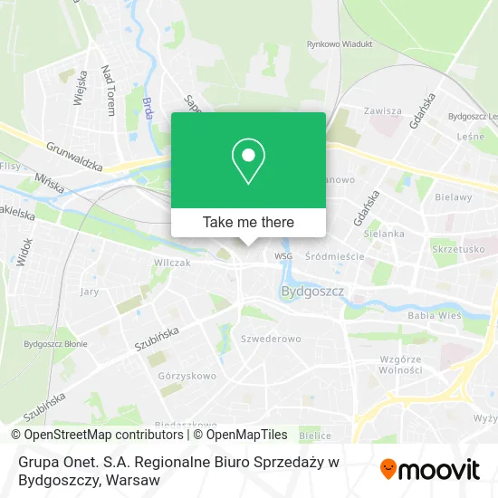 Grupa Onet. S.A. Regionalne Biuro Sprzedaży w Bydgoszczy map