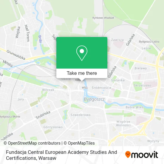 Карта Fundacja Central European Academy Studies And Certifications