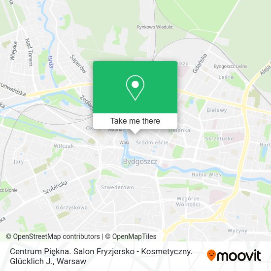 Centrum Piękna. Salon Fryzjersko - Kosmetyczny. Glücklich J. map