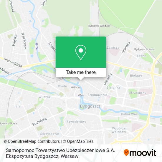 Samopomoc Towarzystwo Ubezpieczeniowe S.A. Ekspozytura Bydgoszcz map