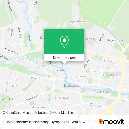 Thesadovsky Barbershop Bydgoszcz map