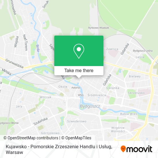 Kujawsko - Pomorskie Zrzeszenie Handlu i Usług map