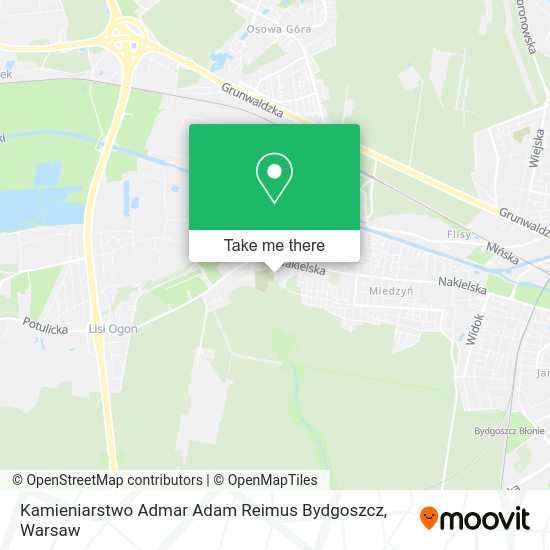 Карта Kamieniarstwo Admar Adam Reimus Bydgoszcz