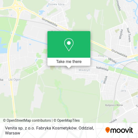 Venita sp. z o.o. Fabryka Kosmetyków. Oddział map