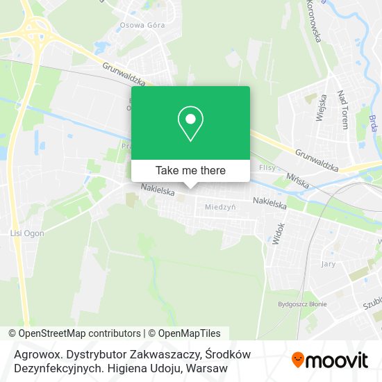 Agrowox. Dystrybutor Zakwaszaczy, Środków Dezynfekcyjnych. Higiena Udoju map