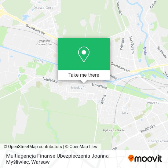 Multiagencja Finanse-Ubezpieczenia Joanna Myśliwiec map