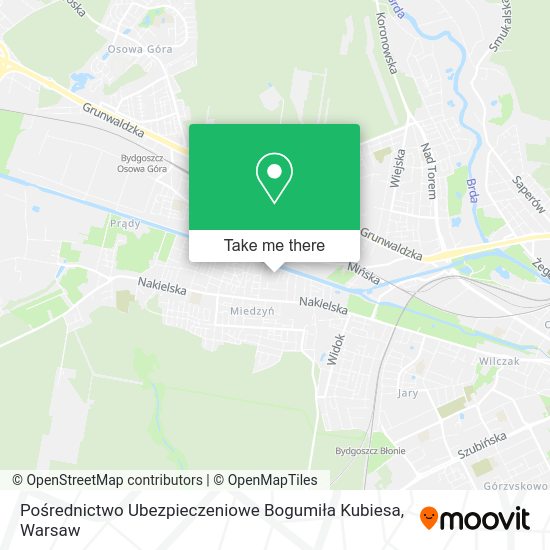 Карта Pośrednictwo Ubezpieczeniowe Bogumiła Kubiesa