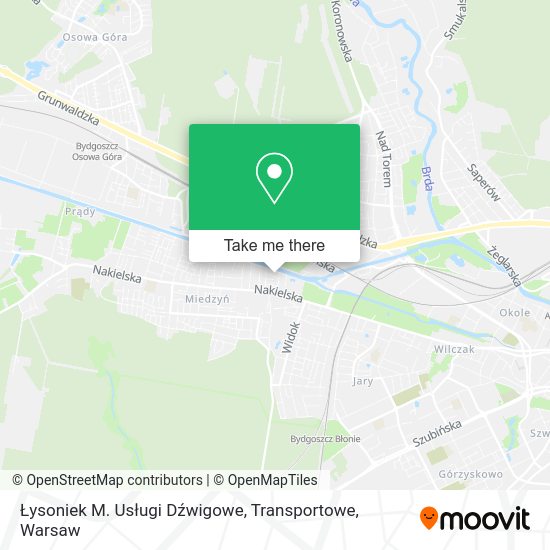 Łysoniek M. Usługi Dźwigowe, Transportowe map