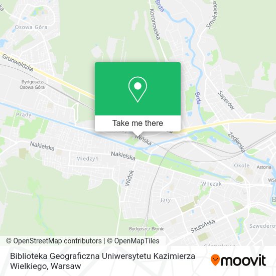 Карта Biblioteka Geograficzna Uniwersytetu Kazimierza Wielkiego