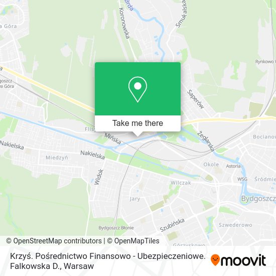 Krzyś. Pośrednictwo Finansowo - Ubezpieczeniowe. Falkowska D. map