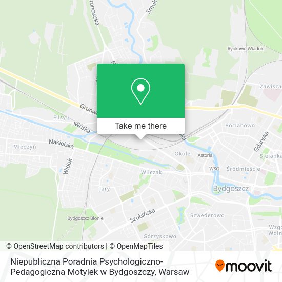 Niepubliczna Poradnia Psychologiczno-Pedagogiczna Motylek w Bydgoszczy map