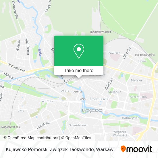 Kujawsko Pomorski Związek Taekwondo map