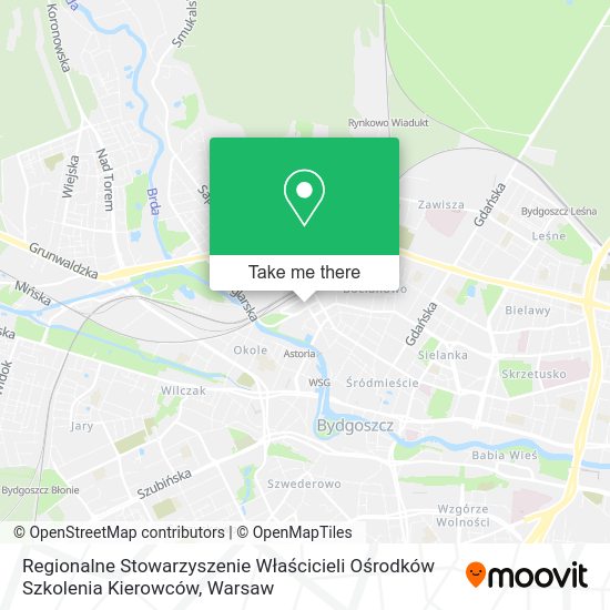 Regionalne Stowarzyszenie Właścicieli Ośrodków Szkolenia Kierowców map