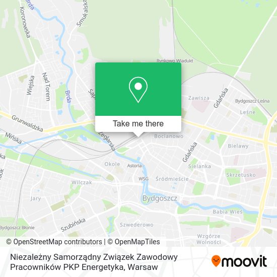 Niezależny Samorządny Związek Zawodowy Pracowników PKP Energetyka map