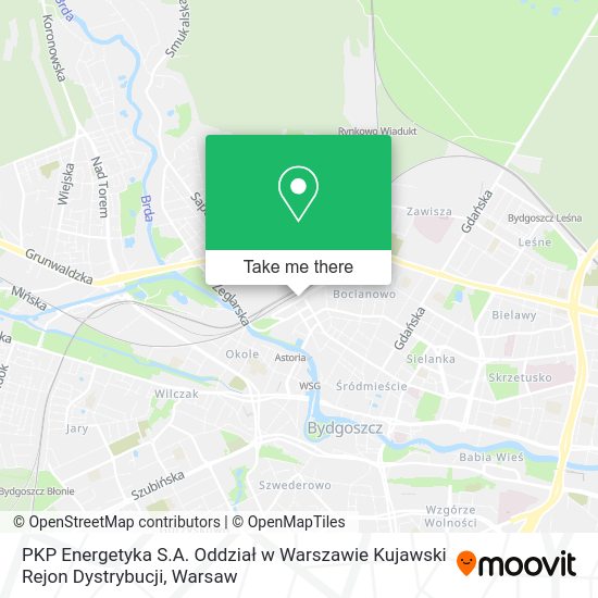 PKP Energetyka S.A. Oddział w Warszawie Kujawski Rejon Dystrybucji map