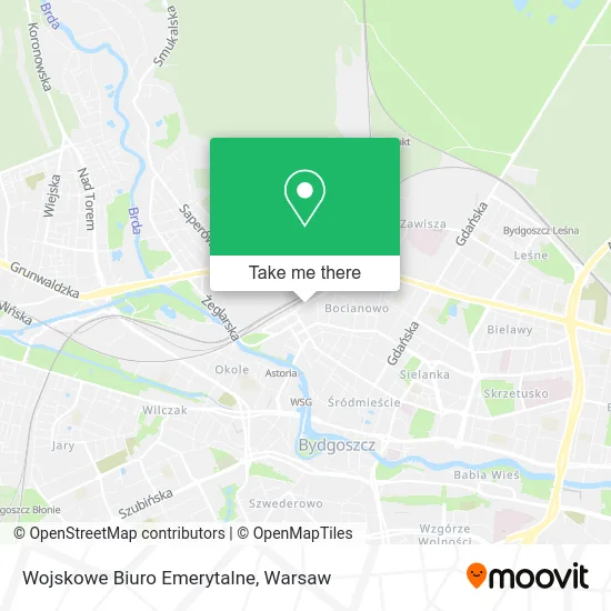 Wojskowe Biuro Emerytalne map