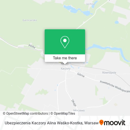 Ubezpieczenia Kaczory Alina Waśko-Kostka map